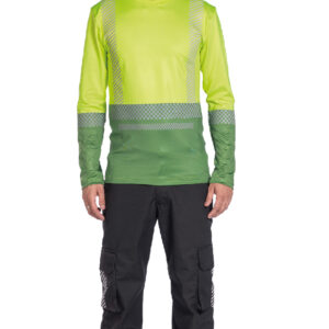 Remera ml Work-Reflect Fluo